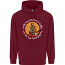 Equestrian I Only Need Horses and Coffee Mens 80% Cotton Hoodie Maroon