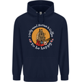 Equestrian I Only Need Horses and Coffee Mens 80% Cotton Hoodie Navy Blue