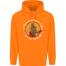 Equestrian I Only Need Horses and Coffee Mens 80% Cotton Hoodie Orange
