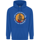 Equestrian I Only Need Horses and Coffee Mens 80% Cotton Hoodie Royal Blue