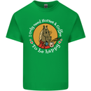 Equestrian I Only Need Horses and Coffee Mens Cotton T-Shirt Tee Top Irish Green