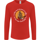 Equestrian I Only Need Horses and Coffee Mens Long Sleeve T-Shirt Red