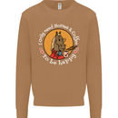 Equestrian I Only Need Horses and Coffee Mens Sweatshirt Jumper Caramel Latte