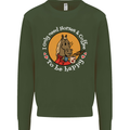 Equestrian I Only Need Horses and Coffee Mens Sweatshirt Jumper Forest Green