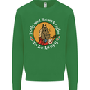 Equestrian I Only Need Horses and Coffee Mens Sweatshirt Jumper Irish Green