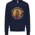 Equestrian I Only Need Horses and Coffee Mens Sweatshirt Jumper Navy Blue
