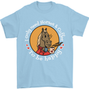 Equestrian I Only Need Horses and Coffee Mens T-Shirt 100% Cotton Light Blue