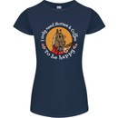 Equestrian I Only Need Horses and Coffee Womens Petite Cut T-Shirt Navy Blue
