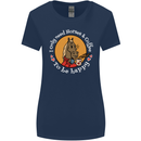 Equestrian I Only Need Horses and Coffee Womens Wider Cut T-Shirt Navy Blue