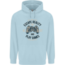 Escape Reality and Play Games Childrens Kids Hoodie Light Blue