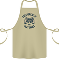 Escape Reality and Play Games Cotton Apron 100% Organic Khaki