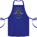 Escape Reality and Play Games Cotton Apron 100% Organic Royal Blue
