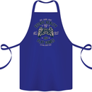 Escape Reality and Play Games Cotton Apron 100% Organic Royal Blue