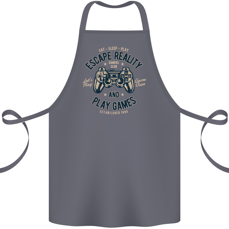 Escape Reality and Play Games Cotton Apron 100% Organic Steel