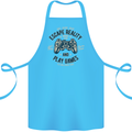 Escape Reality and Play Games Cotton Apron 100% Organic Turquoise
