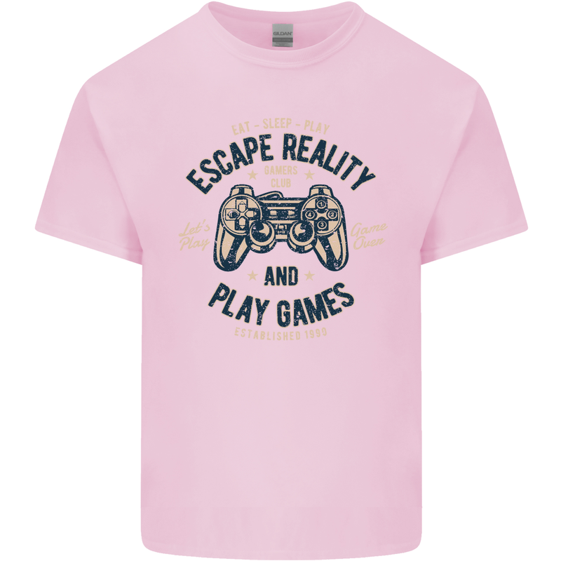 Escape Reality and Play Games Kids T-Shirt Childrens Light Pink