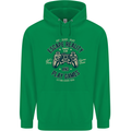 Escape Reality and Play Games Mens 80% Cotton Hoodie Irish Green