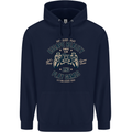Escape Reality and Play Games Mens 80% Cotton Hoodie Navy Blue