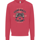 Escape Reality and Play Games Mens Sweatshirt Jumper Heliconia