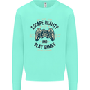Escape Reality and Play Games Mens Sweatshirt Jumper Peppermint