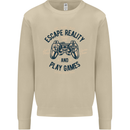 Escape Reality and Play Games Mens Sweatshirt Jumper Sand