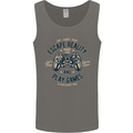 Escape Reality and Play Games Mens Vest Tank Top Charcoal