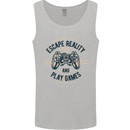 Escape Reality and Play Games Mens Vest Tank Top Sports Grey