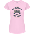 Escape Reality and Play Games Womens Petite Cut T-Shirt Light Pink
