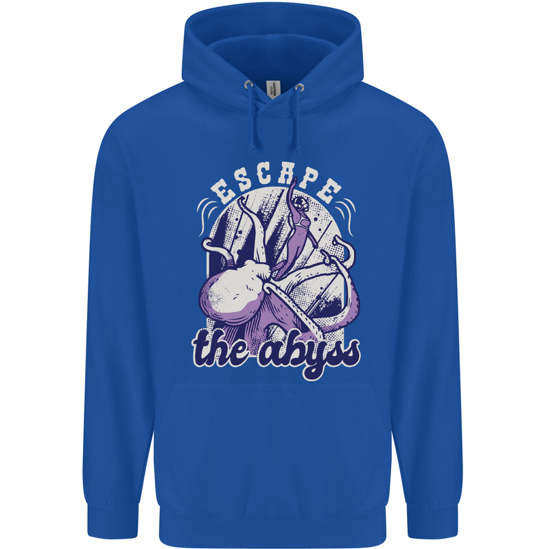 Escape the Abyss Scuba Diving Childrens Kids Hoodie Royal Blue