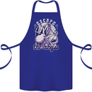 Escape the Abyss Scuba Diving Cotton Apron 100% Organic Royal Blue