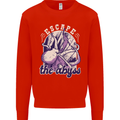 Escape the Abyss Scuba Diving Kids Sweatshirt Jumper Bright Red