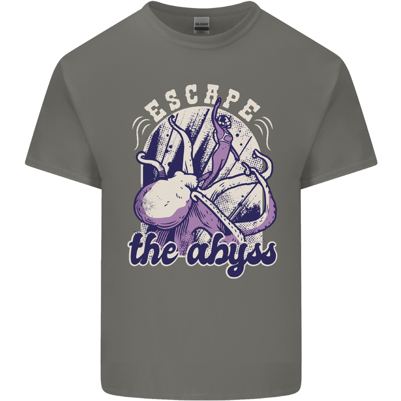 Escape the Abyss Scuba Diving Kids T-Shirt Childrens Charcoal