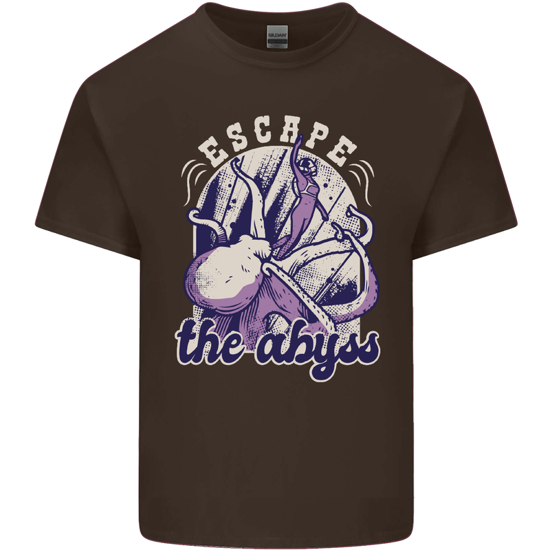 Escape the Abyss Scuba Diving Kids T-Shirt Childrens Chocolate