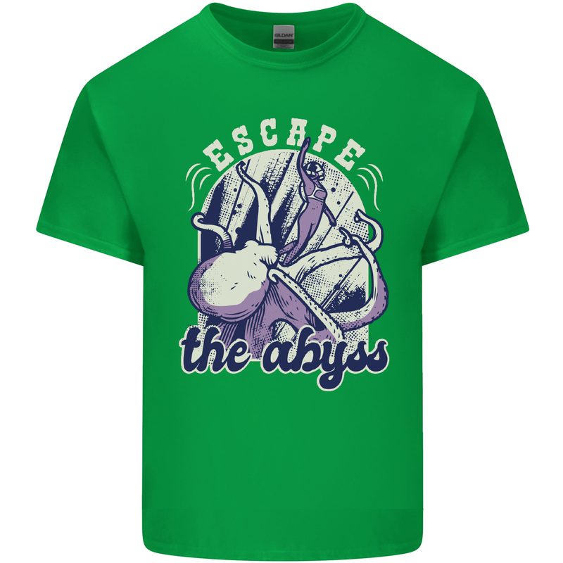 Escape the Abyss Scuba Diving Kids T-Shirt Childrens Irish Green