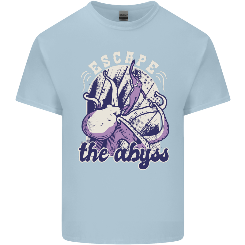 Escape the Abyss Scuba Diving Kids T-Shirt Childrens Light Blue