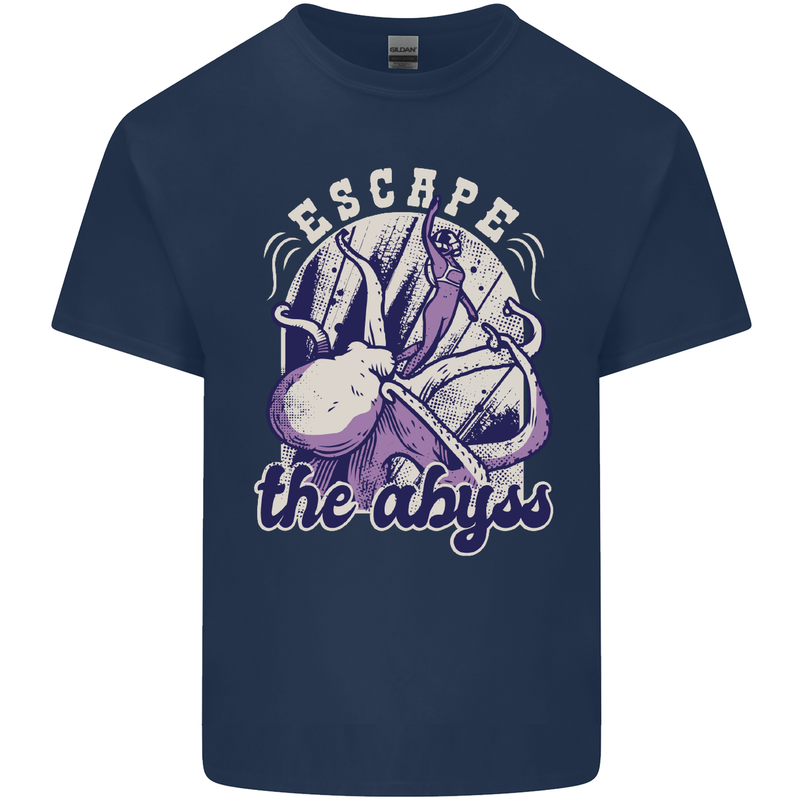 Escape the Abyss Scuba Diving Kids T-Shirt Childrens Navy Blue