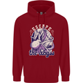 Escape the Abyss Scuba Diving Mens 80% Cotton Hoodie Red