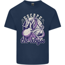 Escape the Abyss Scuba Diving Mens Cotton T-Shirt Tee Top Navy Blue
