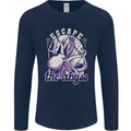 Escape the Abyss Scuba Diving Mens Long Sleeve T-Shirt Navy Blue