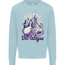 Escape the Abyss Scuba Diving Mens Sweatshirt Jumper Light Blue