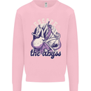 Escape the Abyss Scuba Diving Mens Sweatshirt Jumper Light Pink