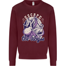 Escape the Abyss Scuba Diving Mens Sweatshirt Jumper Maroon