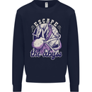 Escape the Abyss Scuba Diving Mens Sweatshirt Jumper Navy Blue