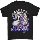 Escape the Abyss Scuba Diving Mens T-Shirt Cotton Gildan Black