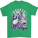 Escape the Abyss Scuba Diving Mens T-Shirt Cotton Gildan Irish Green