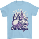 Escape the Abyss Scuba Diving Mens T-Shirt Cotton Gildan Light Blue