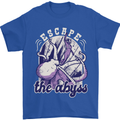 Escape the Abyss Scuba Diving Mens T-Shirt Cotton Gildan Royal Blue