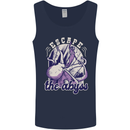 Escape the Abyss Scuba Diving Mens Vest Tank Top Navy Blue