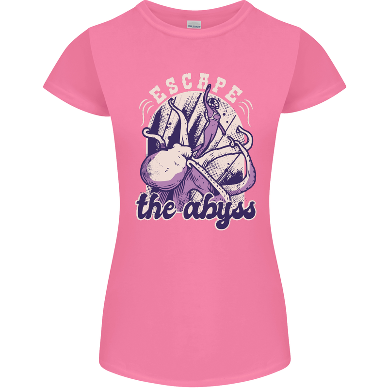 Escape the Abyss Scuba Diving Womens Petite Cut T-Shirt Azalea