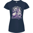 Escape the Abyss Scuba Diving Womens Petite Cut T-Shirt Navy Blue